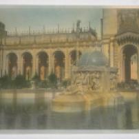 Aitken, Robert. "The Fountain of the Earth". In Court of Abundance, or Court of the Ages (Louis Christian Mullgardt, architect). Hand-colored. 7139? Courtesy of The Bancroft Library, University of California, Berkeley Online